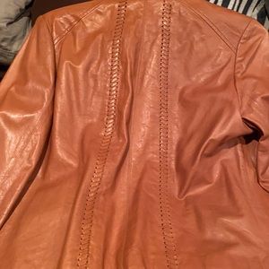 NWOT Cognac leather jacket